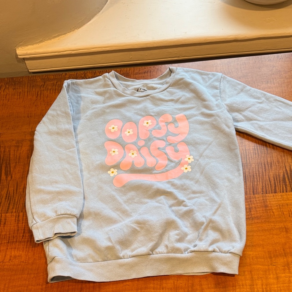 Oops Daisy Kids Sweatshirt - Light Blue